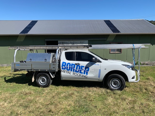 Border Metal Roofing work ute on site