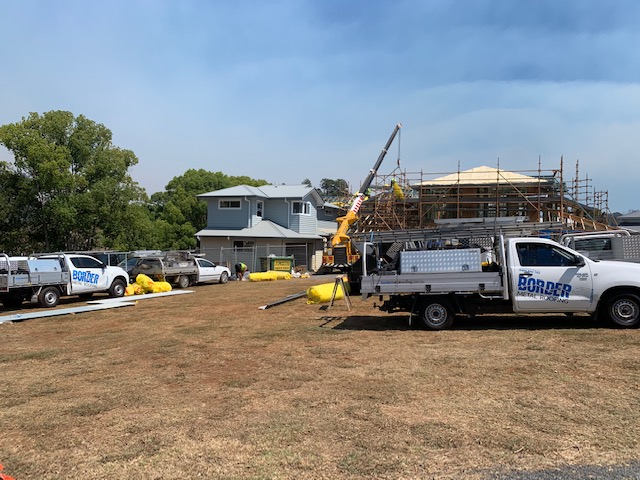 Border Metal Roofing crew on a Tweed job site