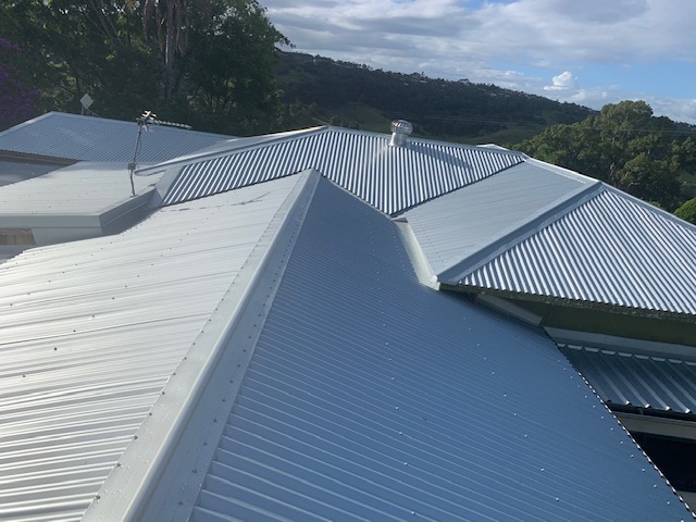 Metal roof completed by Border Metal Roofing overlooking the Tweed hinterland